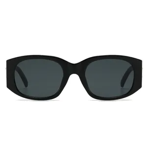 2025 nuevas gafas de sol negras gruesas de estilo europeo, gafas de sol retro de ojo de gato.