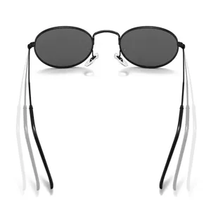 Lunettes de soleil rondes en métal polarisées vintage pour hommes, style punk rétro.