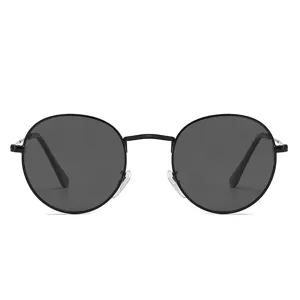 Lunettes de soleil rondes metalliques retro vintage pour hommes et femmes polarisees.