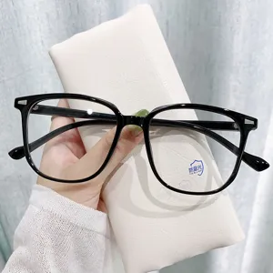 Blaulichtfilter Brillenrahmen für Damen, ultraleichte große schwarze Optik Brille.
