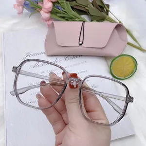 Grandes gafas cuadradas de mujer, filtro de luz azul, gafas transparentes elegantes.