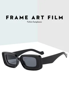 Gafas de sol negras gruesas para mujer, diseño de montura cóncava, tendencia.