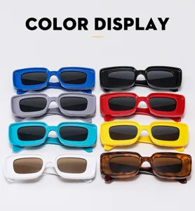 Gafas de sol con montura cóncava colorida para mujer, elegantes y modernas para la calle.