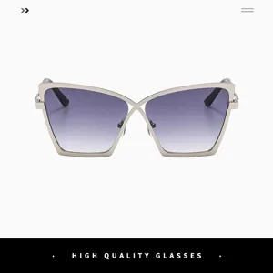 Detailansicht der Damen Metallrahmen Blaulichtfilter Brille mit auffälligem Kreuzsteg Design.