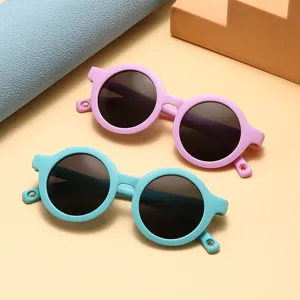 Occhiali da Sole Polarizzati per Bambini Protezione UV400 Montatura Rotonda TPEE TAC Occhiali per Ragazzi Ragazze Sport all'Aperto Escursionismo Sci Occhiali di Moda