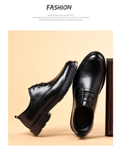 Elegante Business Herren Lederschuhe, klassische Schnürschuhe für Alltag und Büro.