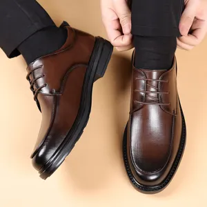 Herren Business Lederschuhe Braune Schnürschuhe Freizeitschuhe Alltag Elegant Schuhe