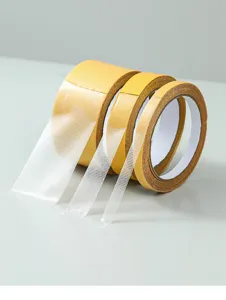 High viscosity mesh cloth double-sided tape detail showing reinforced fiber structure and backing.