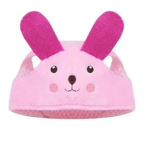 Süße rosa Plüsch Haustier Mütze mit Hasenohren und atmungsaktivem Mesh für Hunde und Katzen.