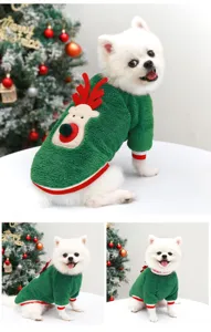 Pull de Noël pour chien vetement chaud animal mignon costume de renne chaton chiot hiver.