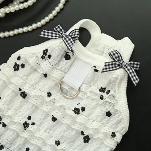Robe gilet en dentelle pour animal de compagnie, style princesse mignon pour chiens chats.