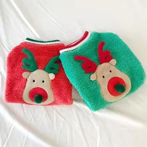 Pull de Noël mignon pour chien avec bois de renne, vêtement chaud et confortable pour animal