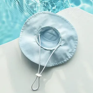 Sombrero de sol azul transpirable para mascotas con cordón ajustable, gorro de verano para perros.