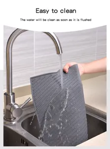 Tapis d'egouttage en silicone pour vaisselle evier de cuisine tapis resistant a la chaleur