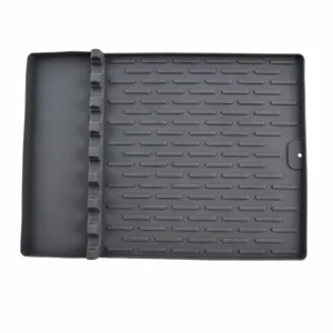 Langlebige Silikon BBQ Grillmatte Hitzebeständige Grillwerkzeug Ablage Outdoor Tray