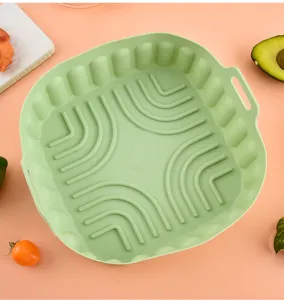Große Silikon Airfryer Einlage quadratische hitzebeständige Backmatte für Ofen Mikrowelle Kochzubehör.