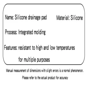 Tapis d'égouttage en silicone texte de spécification détaillé et informations.