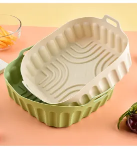 Große Silikon Heißluftfritteuse Matte wiederverwendbar hitzebeständig Backform Backmatte