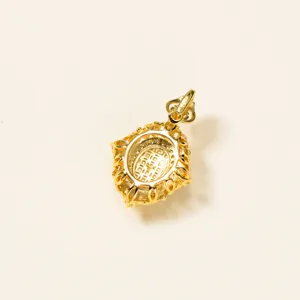 S925 sterling silver gold plated filigree oval pendant exquisite minimalist jewelry charm new
