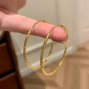 S925 Sterling Silber Große Hohl Creolen Modische Koreanische Stil Statement Ohrringe Damen