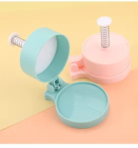 PP plastic burger press meat patty maker kitchen tool food mold set for home cooking 2pcs