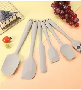Set spatola silicone pasticceria raschietto resistente calore pennello crema grigio