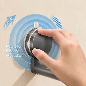 Suction cup clothes hanger wall mounted telescopic rack punch free household storage holder