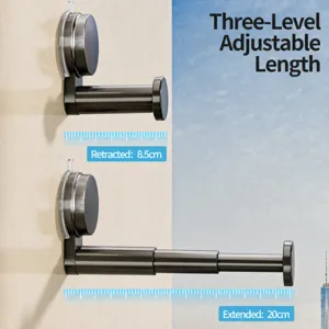 Retractable suction cup wall-mounted clothes hanger folding balcony storage rack tool