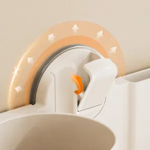 Cream style suction cup toilet brush wall mounted holder replacement accessories installation
