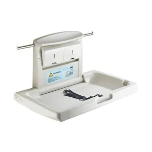 Wall-mounted baby changing station foldable diaper table for public restrooms and nursery rooms