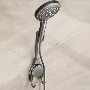 Supporto per soffione doccia a ventosa regolabile rotazione a 360 gradi per il bagno