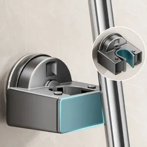 Punch-free strong suction cup mop holder bathroom wall-mounted organizer storage clip