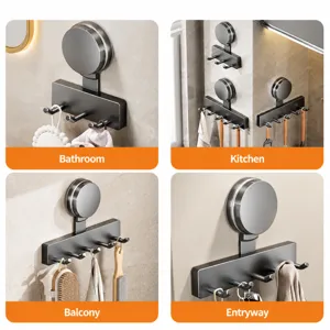 Heavy duty suction cup hook wall mounted towel hanger for bathroom and kitchen door back
