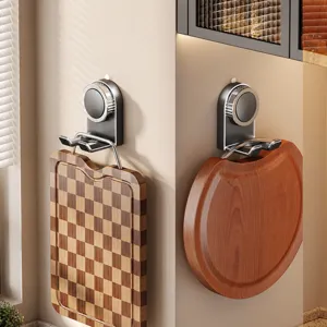 Kitchen cutting board suction cup wall mount hook heavy duty rack organizer for storage use