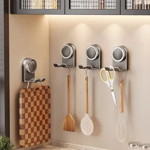 Punch-free kitchen suction cup hook heavy duty wall mounted wall storage rack for cutting board