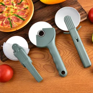 Tagliapizza a Rullo in Acciaio Inossidabile Con Manico in Plastica Lama a Ruota Affilata per Cottura in Cucina