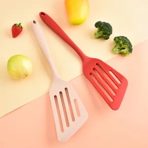 Set di spatole fessurate in silicone per padella antiaderente, utensili da cucina.