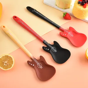 Guitar shaped silicone spatula baking scraper nonstick cookware cooking tool set for kitchen