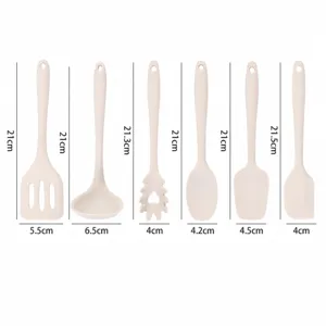 Mini ensemble d'ustensiles de cuisine en silicone cuillère spatule tableau des tailles