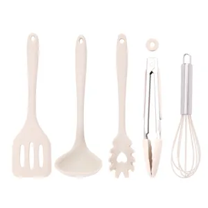 Mini ensemble d'ustensiles de cuisine en silicone, résistant à la chaleur, spatule, fouet.