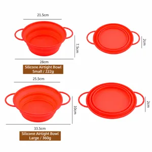 Collapsible silicone colander with lid, folding kitchen strainer basket for food washing and draining.