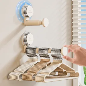 Modern Minimalistisch Stanzvrij Telescopisch Kleerhanger Opbergrek ABS Balkon Slaapzaal Handdoek Kledingrek
