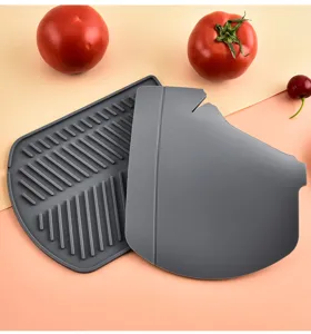 Tappetino paraspruzzi per rubinetto in silicone lavello cucina scolo grigio raccogli