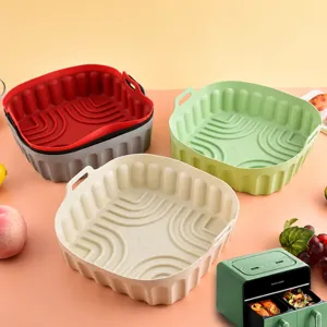 Teglia da Forno in Silicone Extra Grande per Friggitrice ad Aria Pieghevole Resistente al Calore Microonde Tappetino da Forno