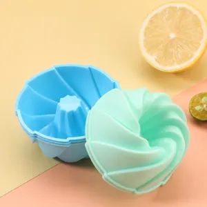 Round silicone chiffon cake mold baking tool, reusable easy demold for kitchen dessert making