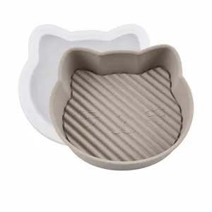 Cat Shaped Silicone Air Fryer Liner Reusable Baking Tray Food Storage Box with Lid