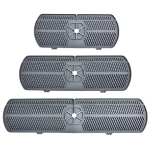 Tappeto Paraschizzi Rubinetto Lavello Cucina in Silicone Grigio Portaoggetti 3 Pezzi
