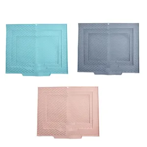 Tapis d'égouttage en silicone pour évier cuisine isolation thermique séchoir vaisselle