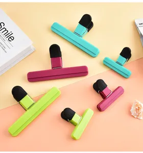 ABS plastic sealing clips set in assorted sizes and colors for fresh food bags storage.