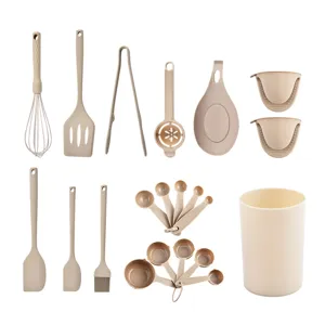 Set di utensili da cucina in silicone frusta spatola resistente al calore per cottura